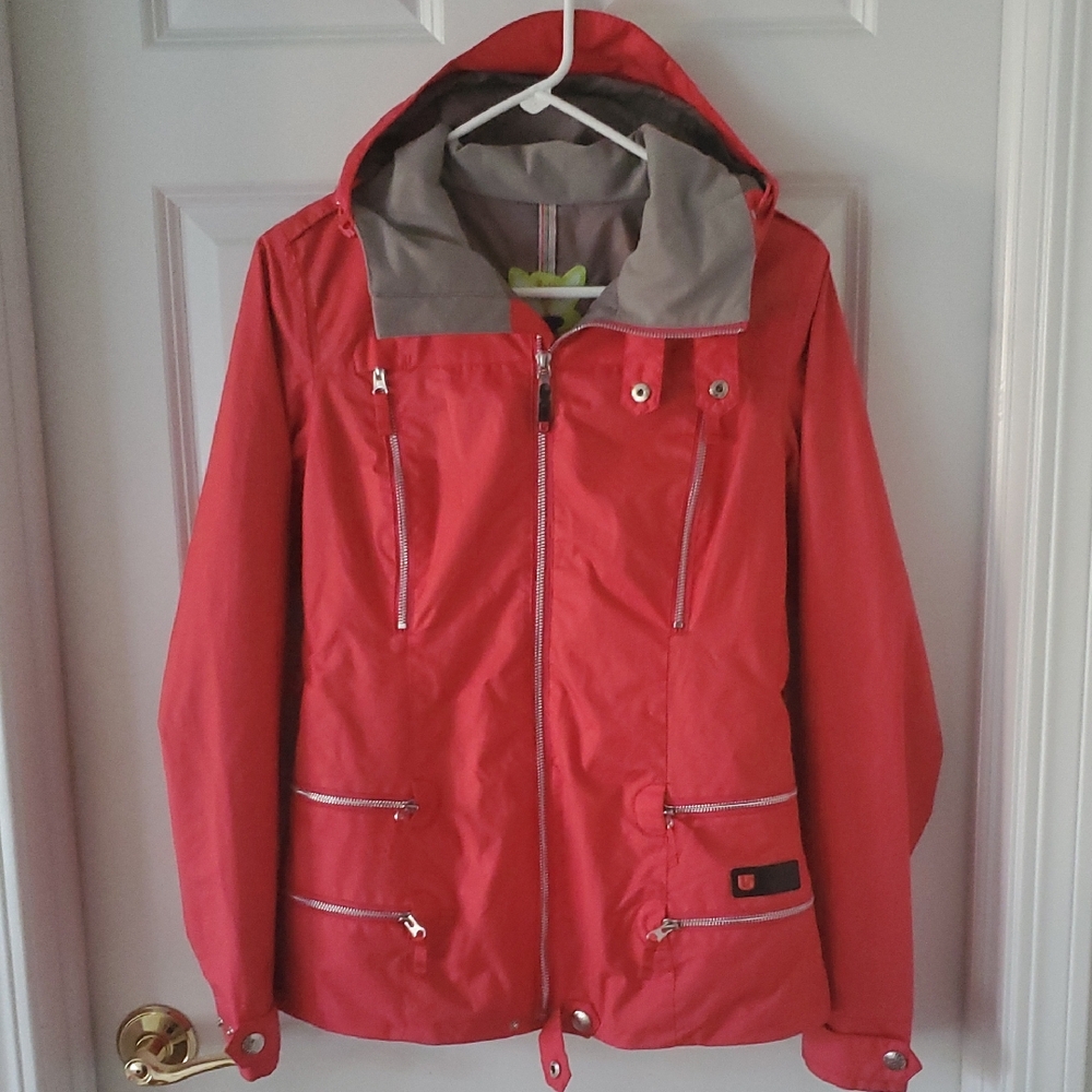 Burton Red Snowboard Jacket with DRYRIDE Technology Size S